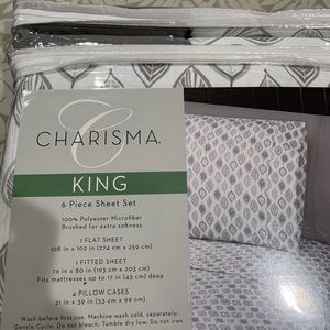 New Charisma 6 Pc King Sheet Set